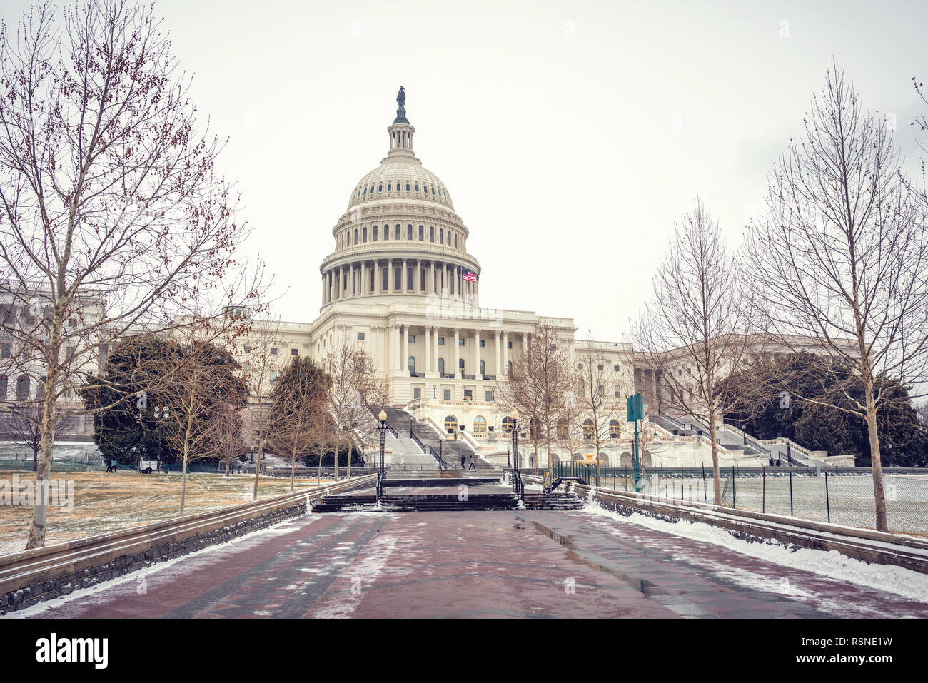 US Capitol in Washington DC im Winter Stockfoto