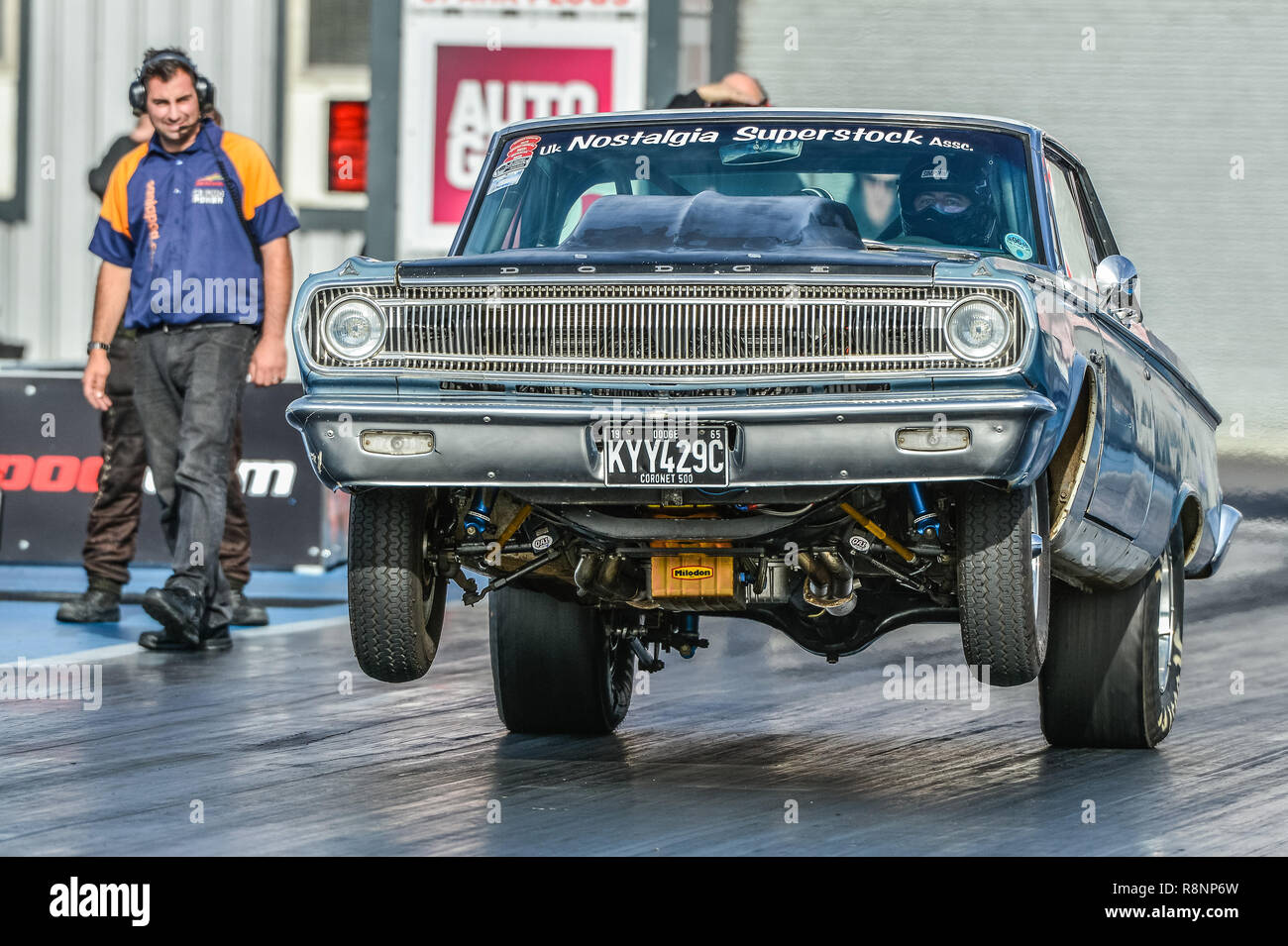 Wheelie/Rad stand Stockfoto