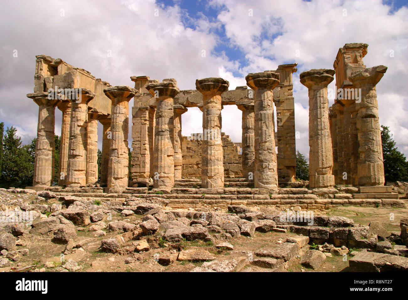 Libyen, Cyrene. Ruinen von Kyrene Nekropole. Weltkulturerbe der UNESCO Stockfoto