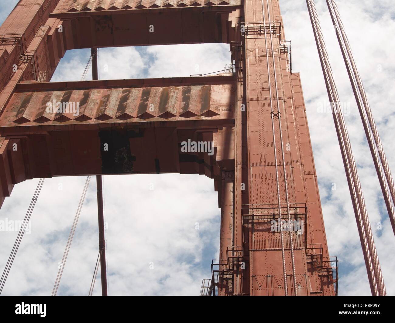 Golden Gate Bridge Tower Detail Stockfoto