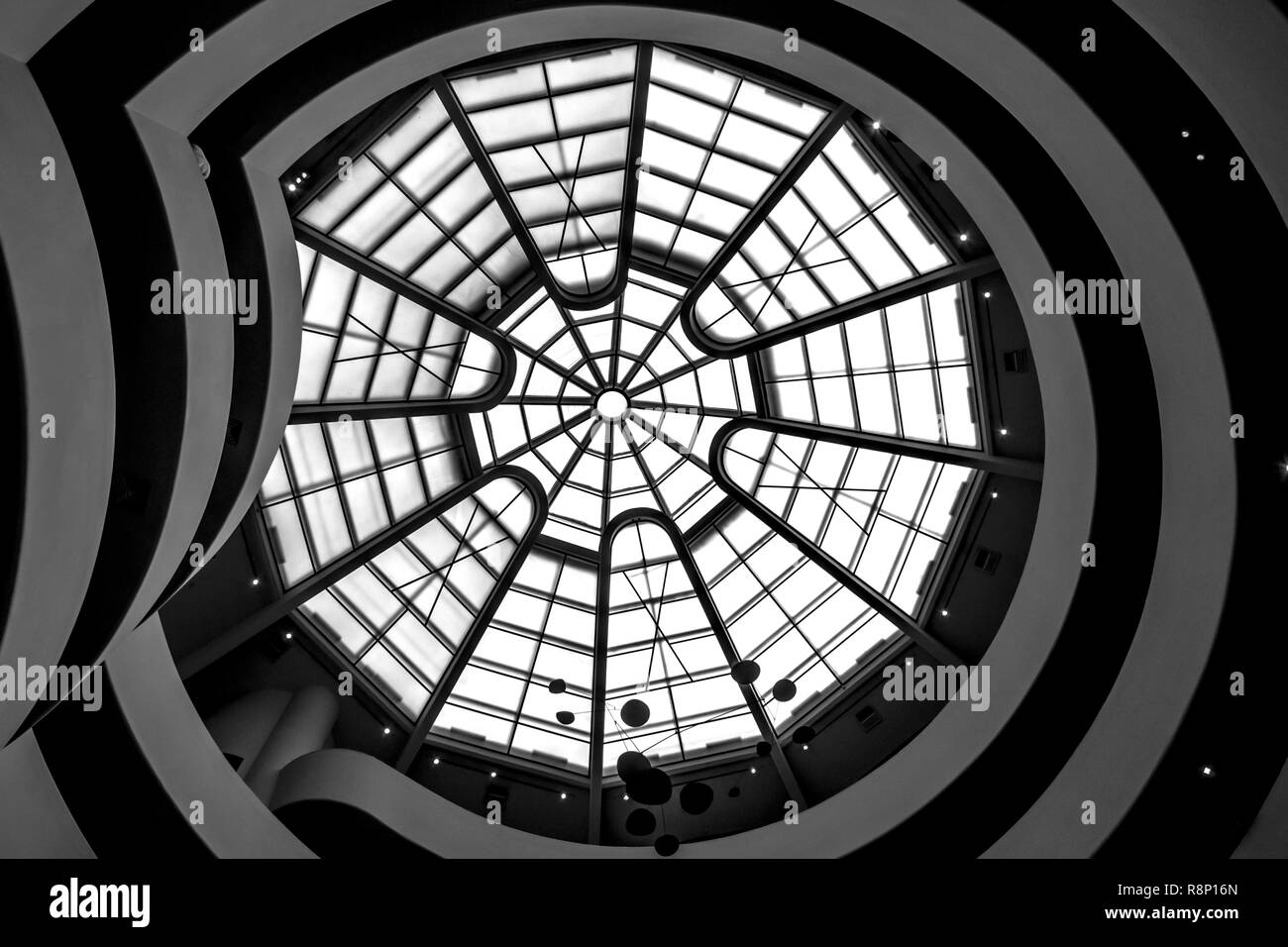 Die Innenseite des Guggenheim Museum fotografiert. Stockfoto