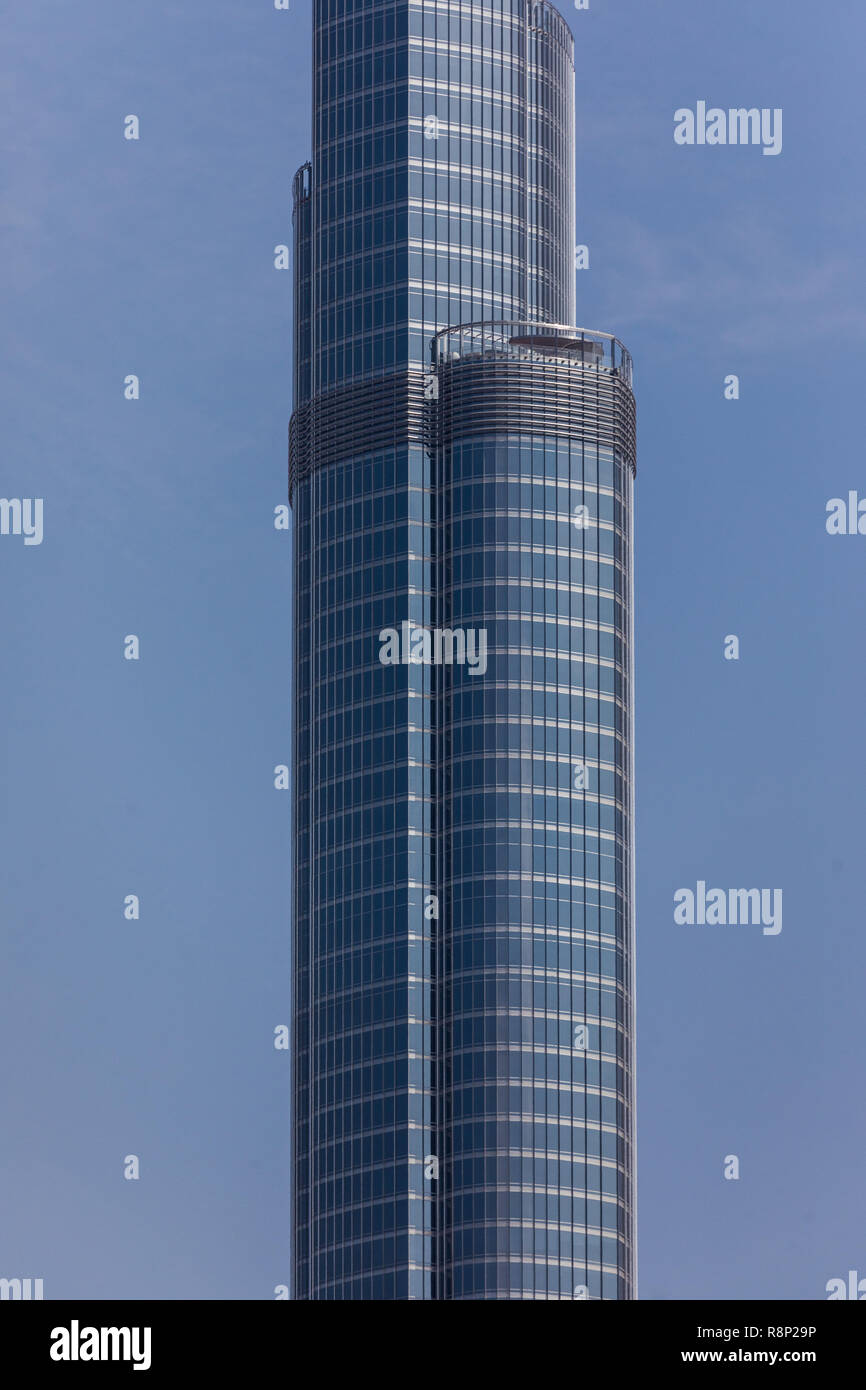 Der höchste Turm der Welt, der Burj Khalifa, Dubai UAE Stockfotografie