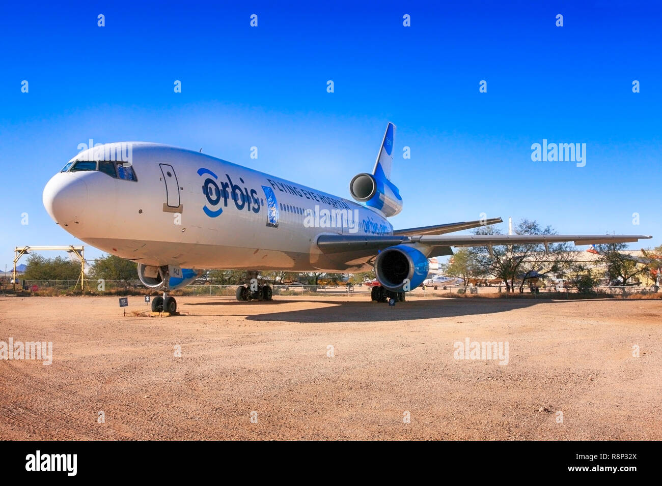 Orbis International fliegende Augenklinik DC-10 auf Anzeige an den Pima Air & Space Museum in Tucson, AZ Stockfoto