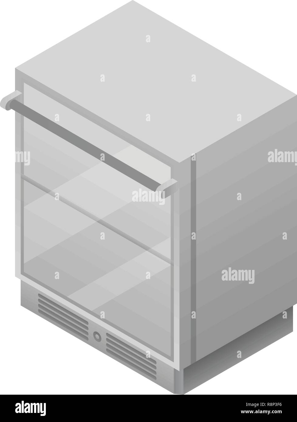 Kommerzielle Gefrierschrank Symbol, isometrische Stil Stock Vektor