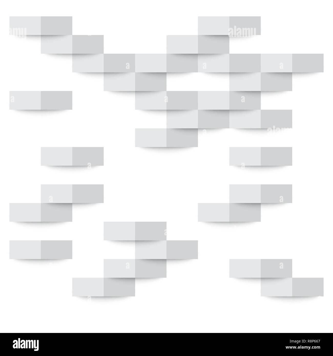 Weiße geometrische Struktur. Vector Illustration. Abstract im 3D-Hintergrund Stock Vektor