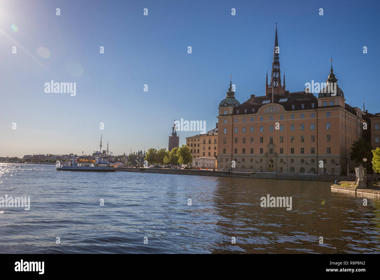 Schöne Aussicht auf Stockholm Stockfoto