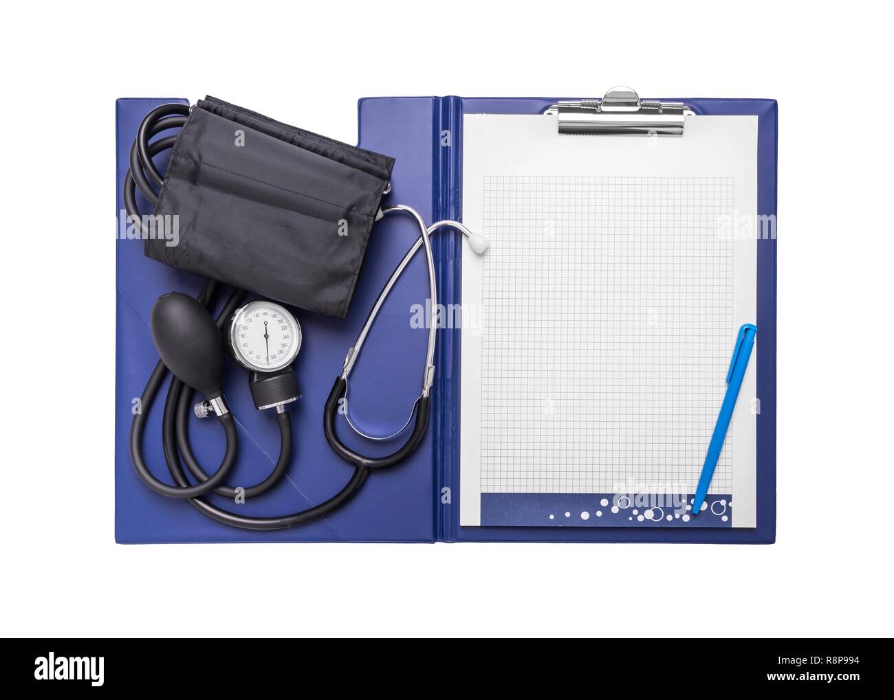 Medical Journal. Ein Gerät für die Messung von Druck. Stockfoto