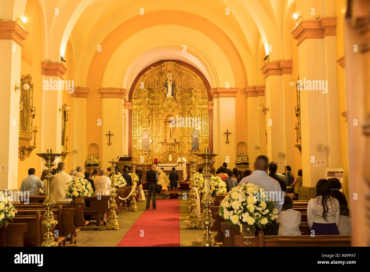 Mexiko, Mexiko City, San Angel District, San Jacinto Kirche Stockfoto