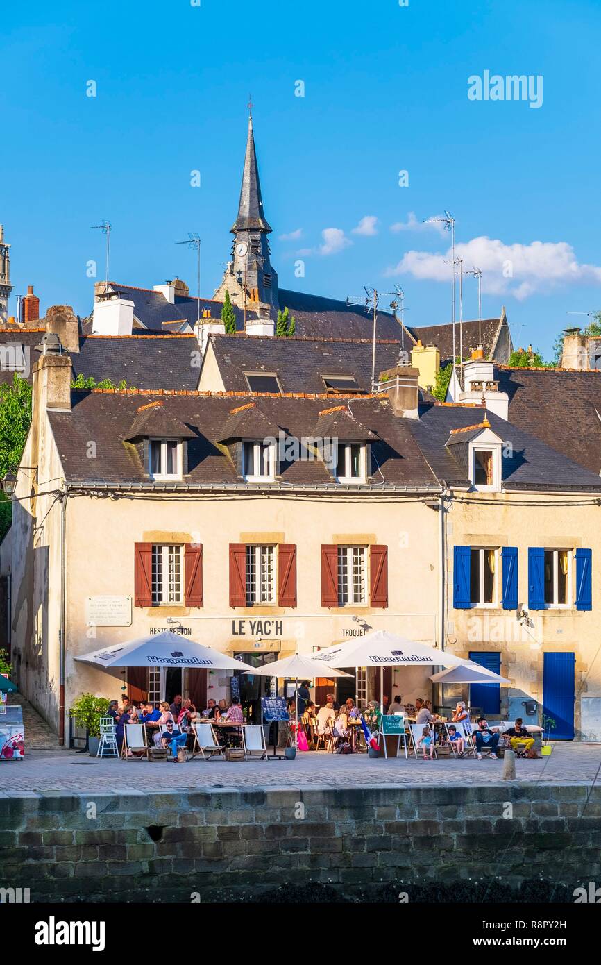 Frankreich, Morbihan, Golf von Morbihan, Auray, Saint-Goustan Hafen Stockfoto