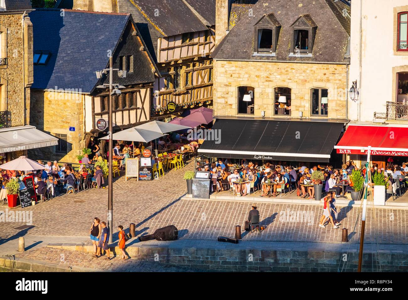 Frankreich, Morbihan, Golf von Morbihan, Auray, Saint-Goustan Hafen Stockfoto