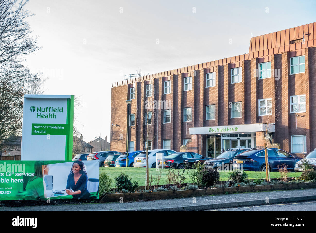 Der Nuffield Health Private Hospital in Newcastle-under-Lyme, Staffordshire Stockfoto