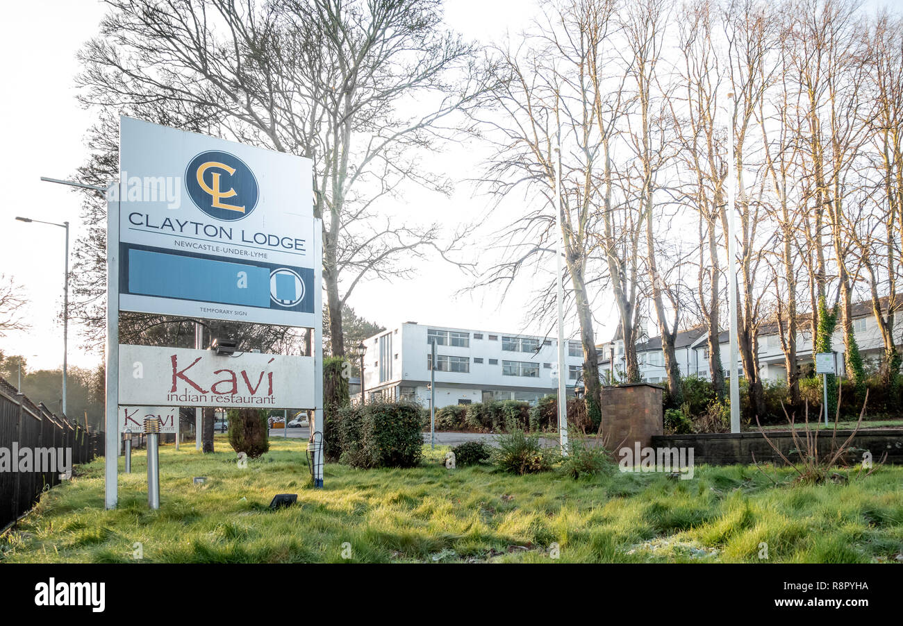 Clayton Lodge Hotel in Newcastle-under-Lyme, Staffordshire, Großbritannien Stockfoto