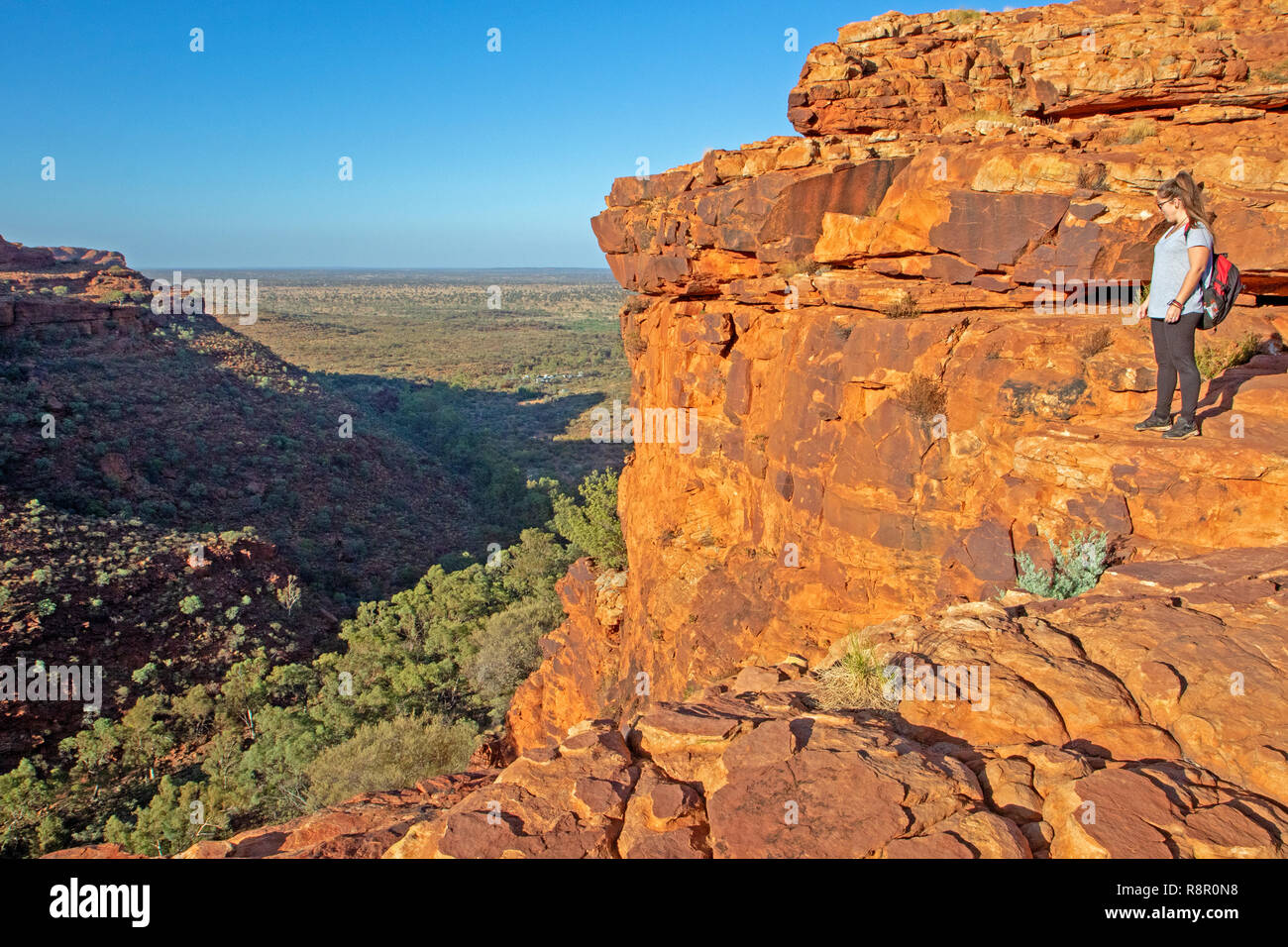 Wandern Sie auf der RIM-Wanderung im Kings Canyon Stockfoto