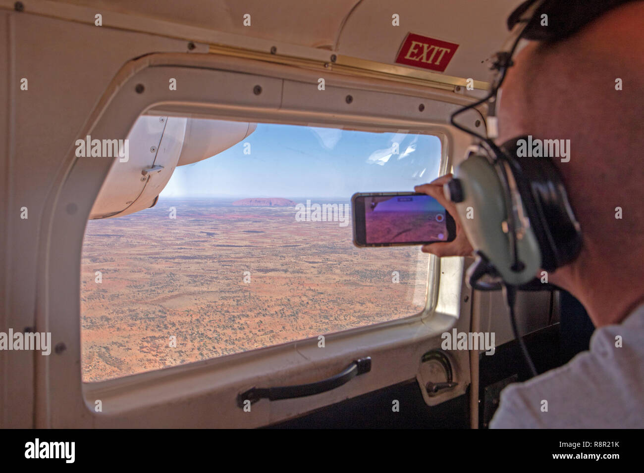 Uluru fotografieren aus der Luft Stockfoto