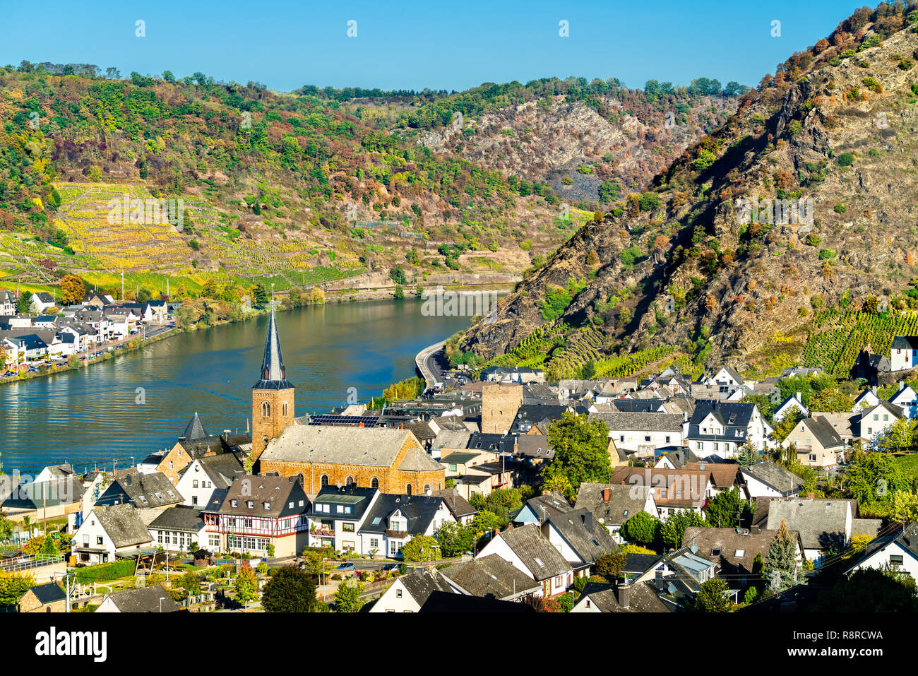 Stadt Alken an der Mosel in Rheinland-Pfalz, Deutschland Stockfoto