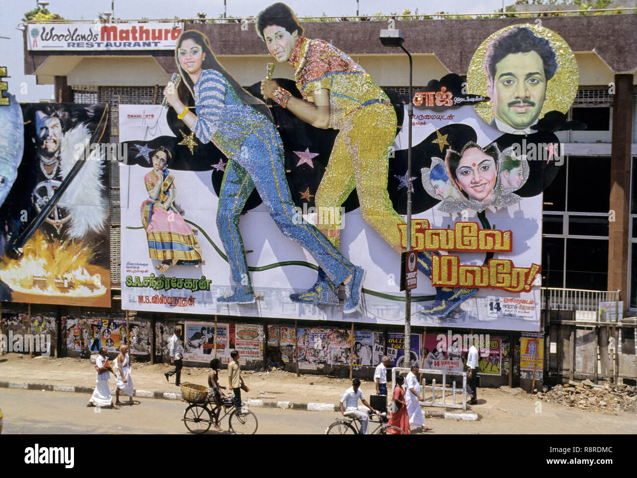 Tamil Film Movie Poster, Chennai (Madras), Indien Stockfoto