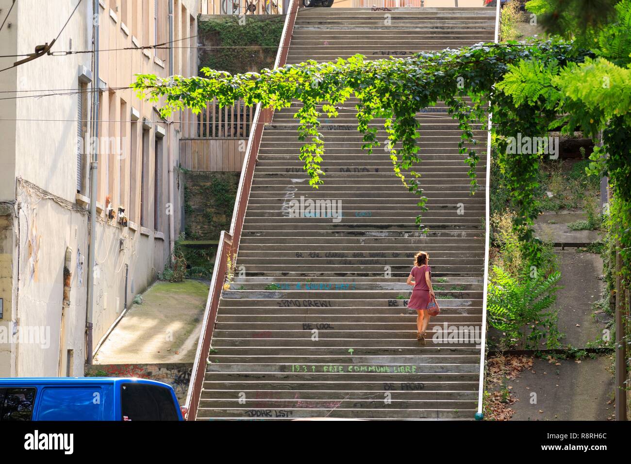Frankreich, Rhône, Lyon, 4. Arrondissement, Le Plateau Stadtteil La Croix Rousse, rue Général de Sève Stockfoto