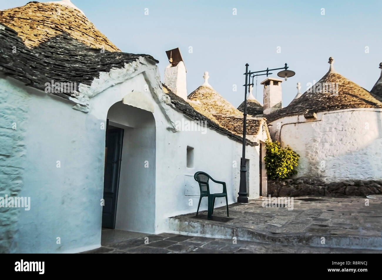Das alte Dorf von Alberobello, Apulien, Italien Stockfoto