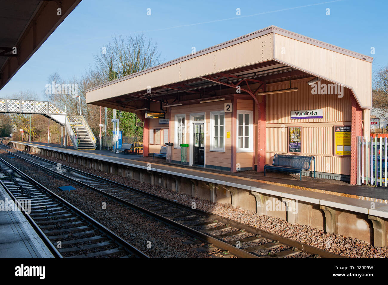 Bahnhof Warminster, Wiltshire, UK. Stockfoto