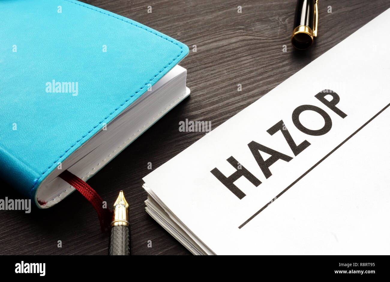 HAZOP hazard und Bedienbarkeit Studie dokumentiert. Stockfoto
