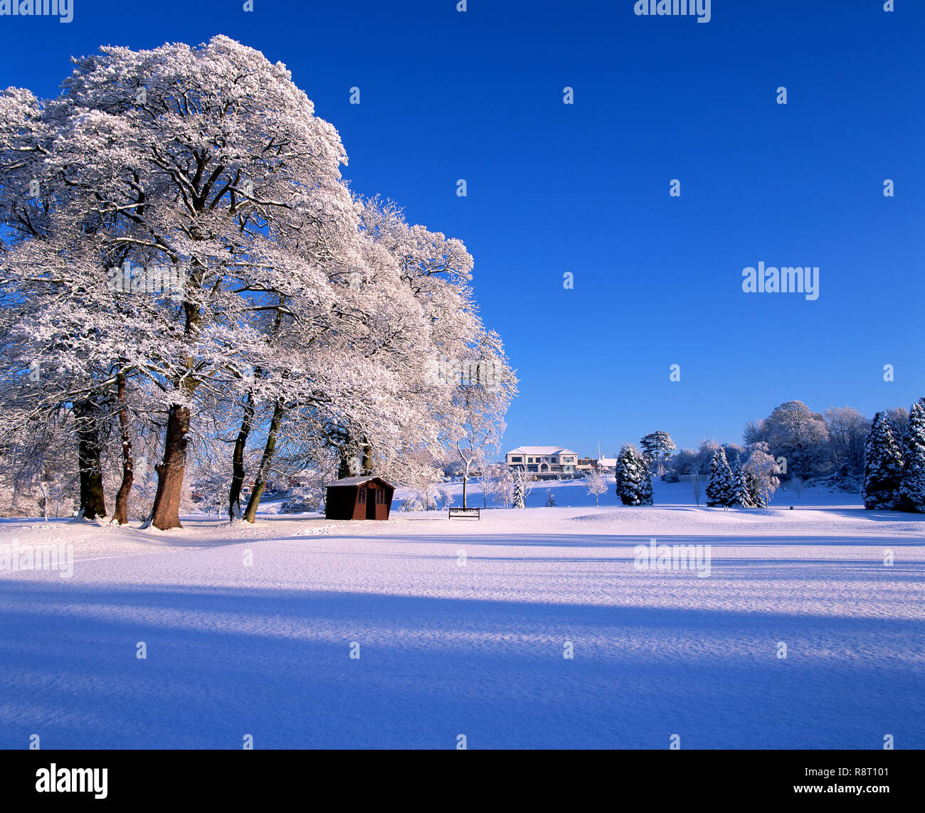 ! 2. Loch an Belvoir Park Golf Club Stockfoto