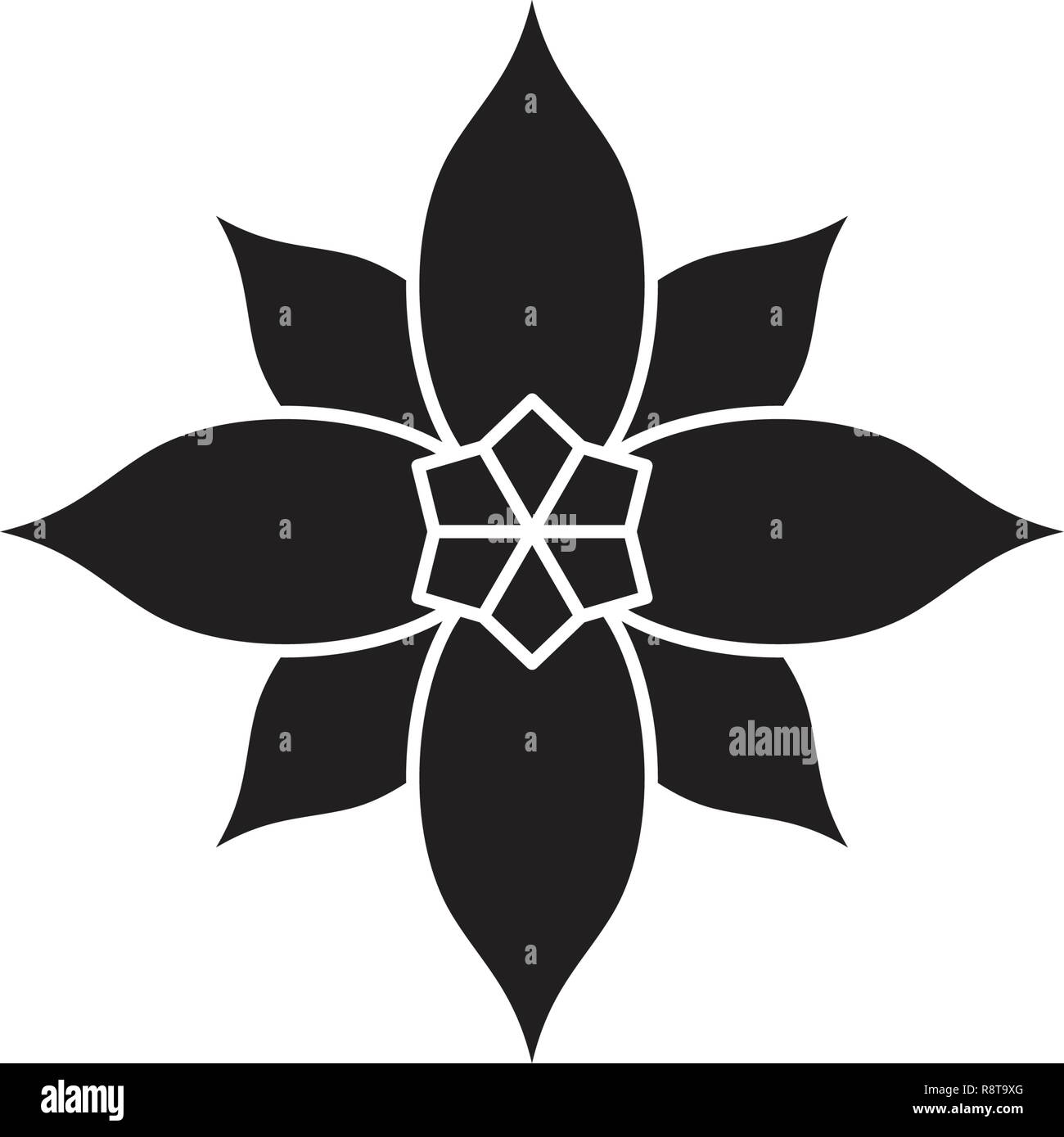 Weihnachtsstern Schwarz Vektor Konzept Symbol