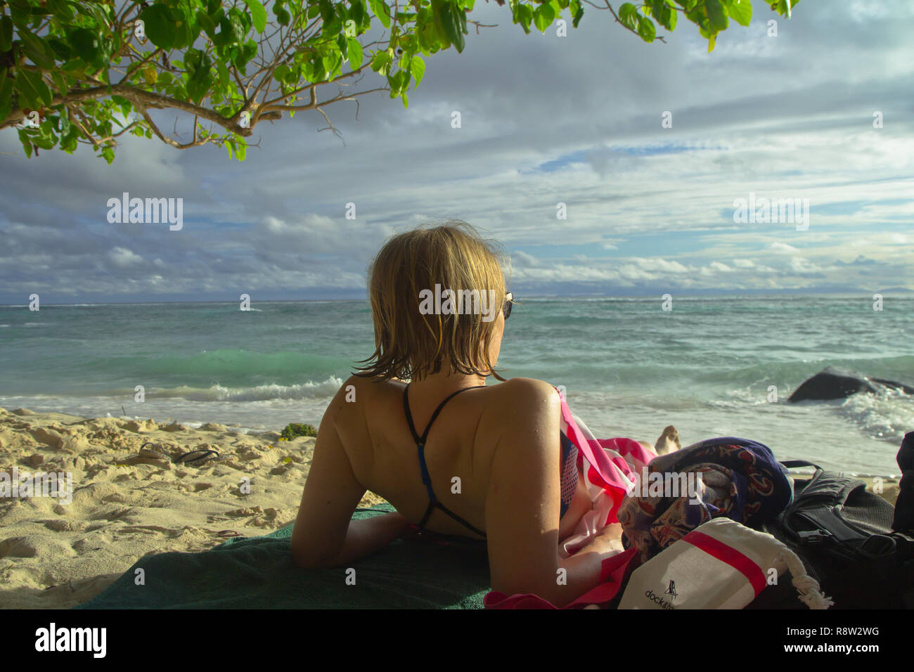 Anse Source D'Argent, La Digue-World-berühmten Strand, und eine der am meisten fotografierten Orte in der ganzen Welt dank seiner erstaunlichen natürlichen Schönheit Stockfoto