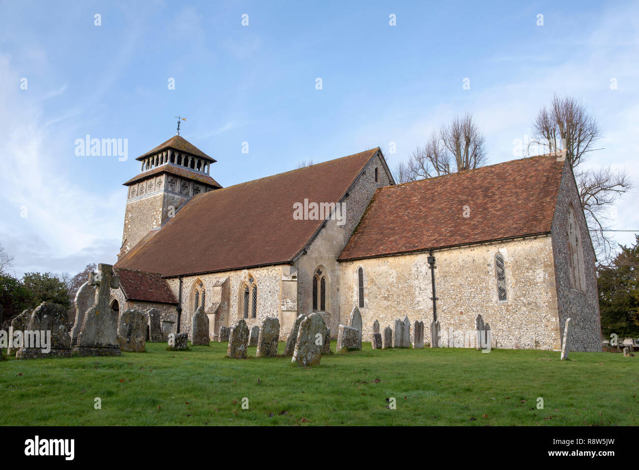 Saint Andrews Kirche in Meonstoke im Meon Valley in Hampshire Stockfoto