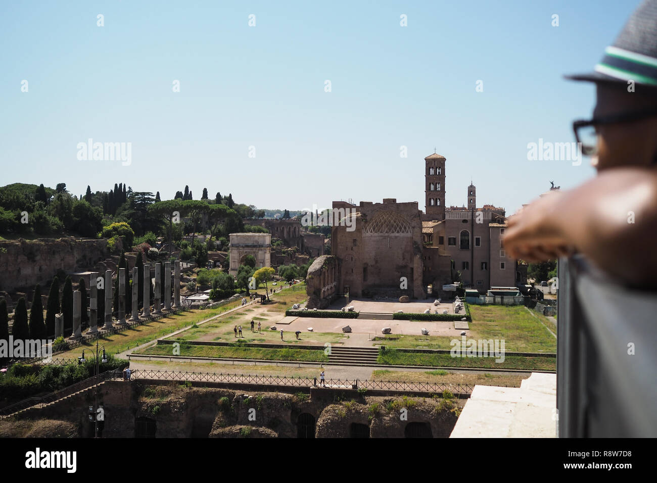 Nero's Palace und das römische Forum gesehen bilden die Spitze der Colos Stockfoto