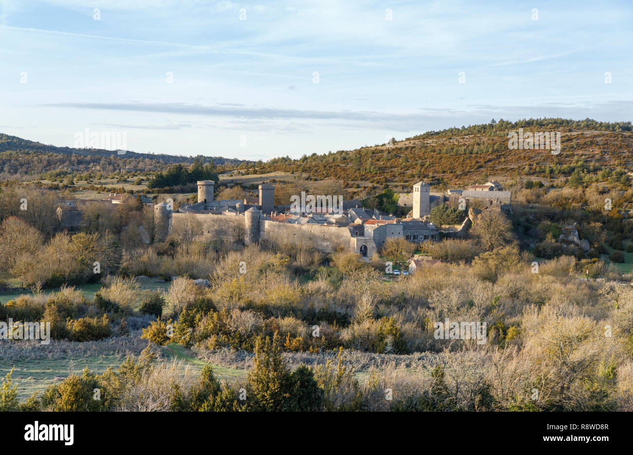 Frankreich, Aveyron, Causses und Cevennen, mediterranen Kulturlandschaft Agro-weidewirtschaft, als Weltkulturerbe von der UNESCO, der Causse du Larzac, Stockfoto