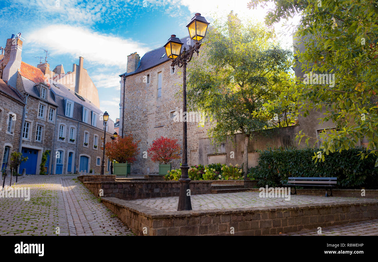 Zentrum der Altstadt von Boulogne-sur-Mer Stockfoto