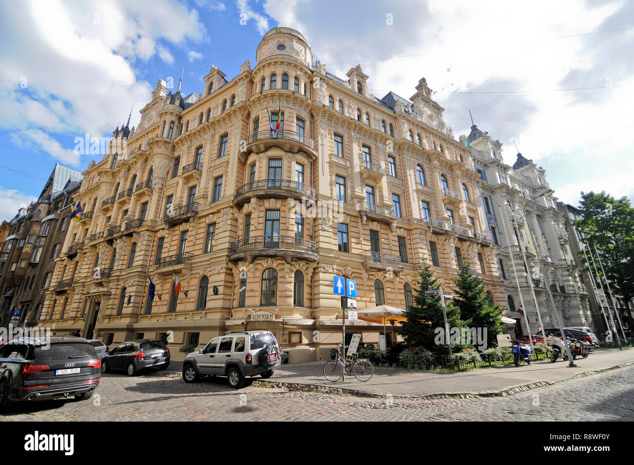 Art Nouveau District, Riga, Lettland Stockfoto