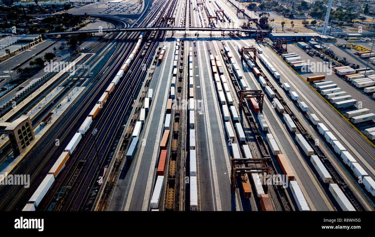 San Bernardino Santa Fe Depot oder San Bernardino, San Bernadion, CA, USA Stockfoto