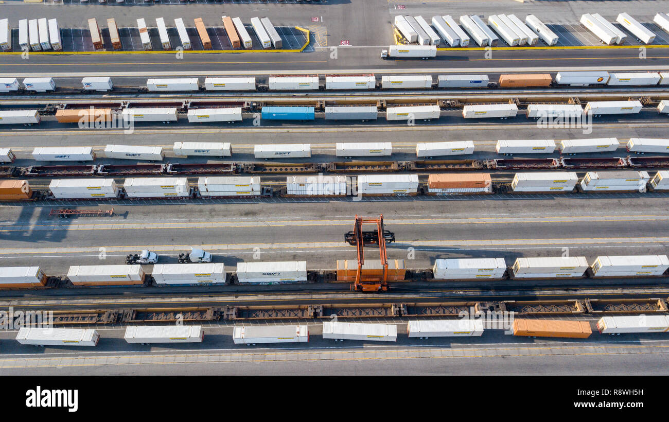 San Bernardino Santa Fe Depot oder San Bernardino, San Bernadion, CA, USA Stockfoto
