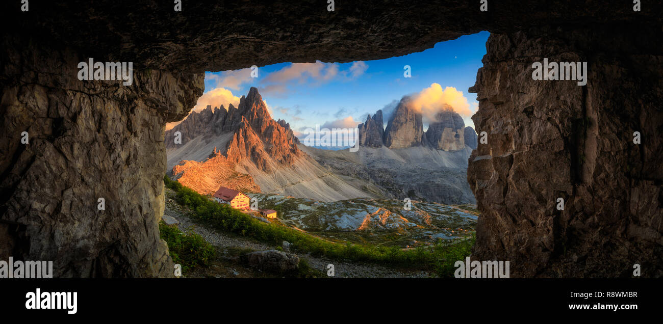 Tre Cime di Lavaredo, Italien Stockfoto