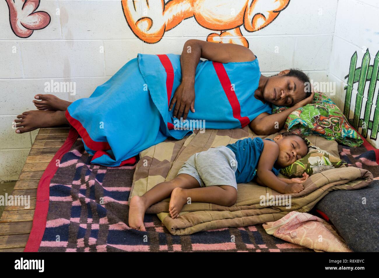 Papua-neuguinea, Golf von Papua, National Capital District, Port Moresby Stadt, bomana Gefängnis, weiblichen Abteilung, spezielle Zelle für die Mutter auf der Suche nach ihrem Kind bis 3 Jahre alt Stockfoto