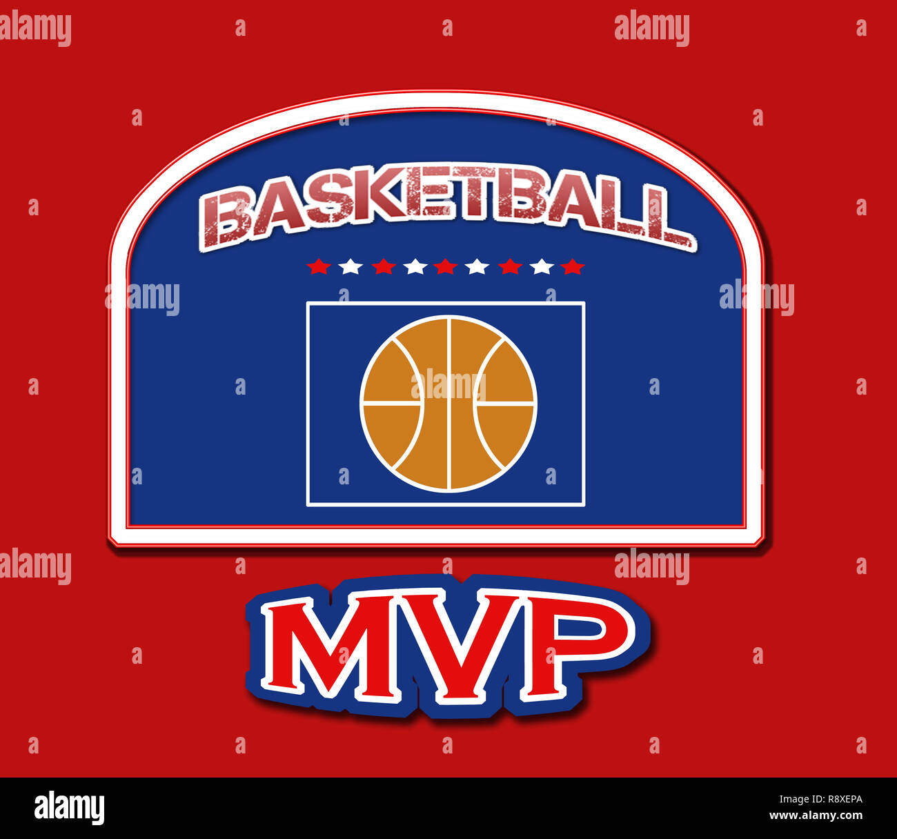 MVP Basketball Board Stockfoto