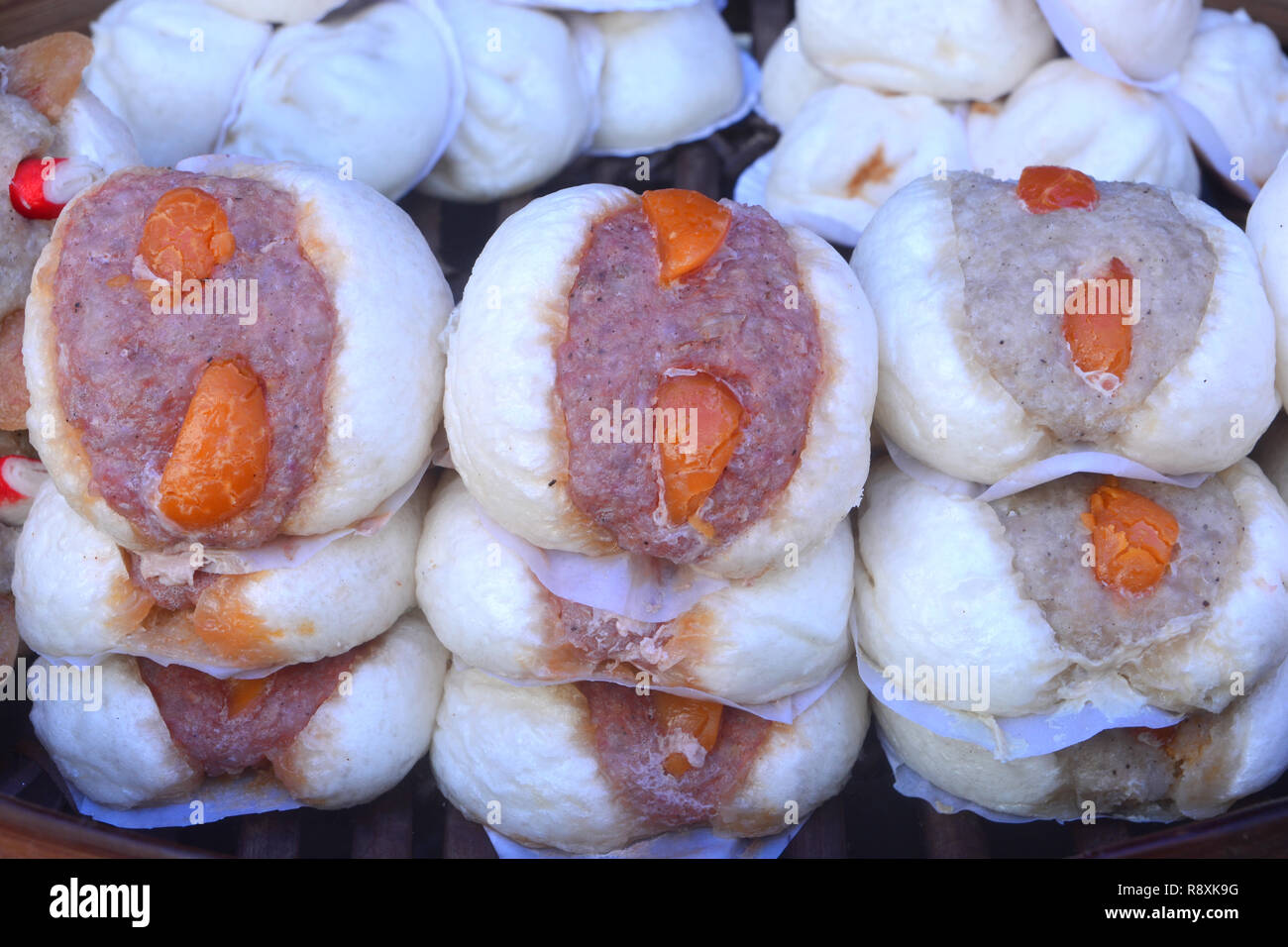 gedämpfte Knödel Stockfoto