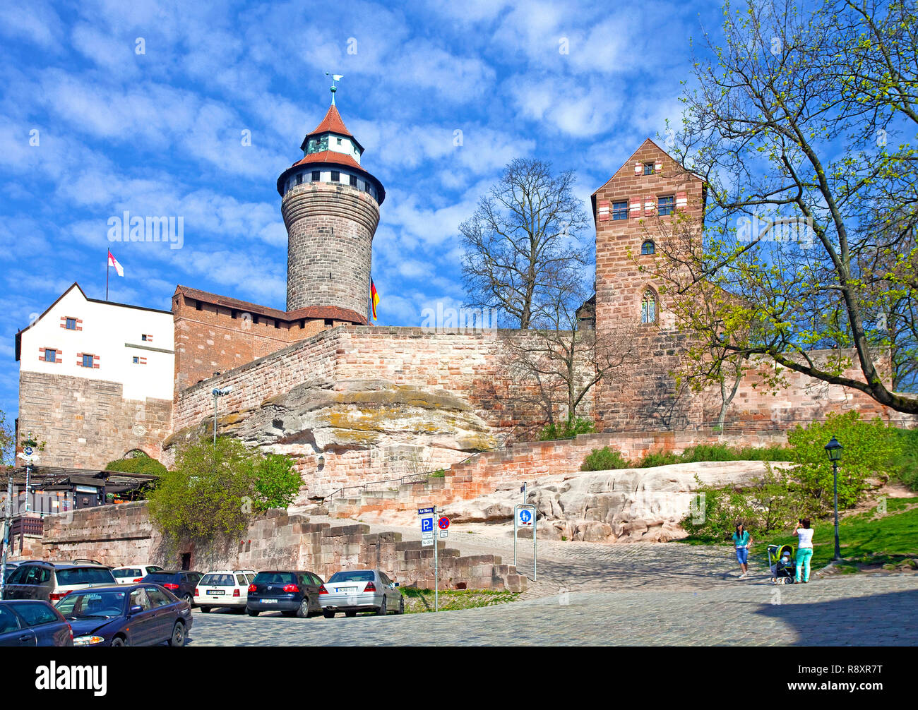 Kaiserliche Schloss, Altstadt, Nürnberg, Franken, Bayern, Deutschland, Europa Stockfoto