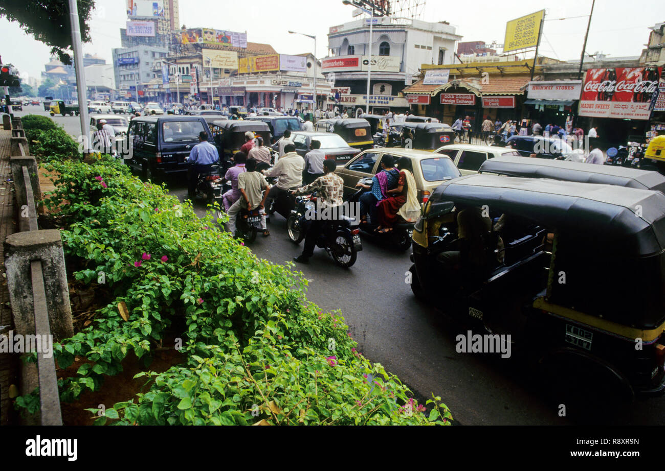 M.G. Road, Bangalore, Karnataka, Indien Stockfoto