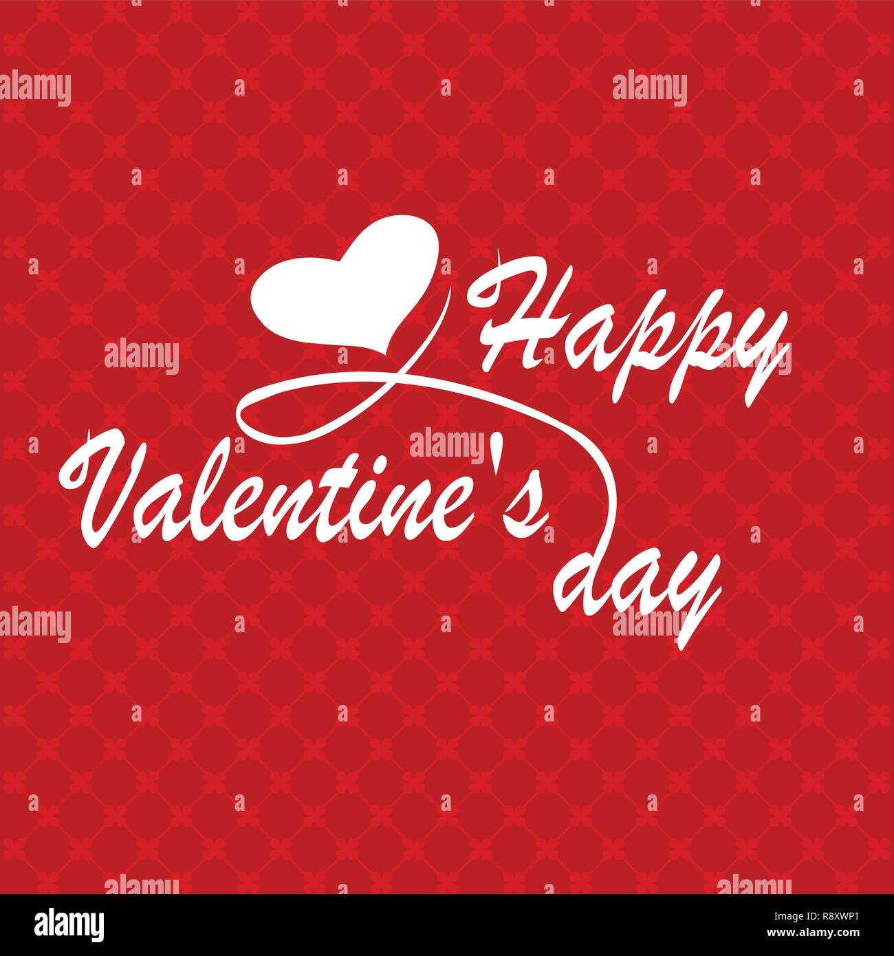 Happy Valentines Tag Typografie Poster mit handgeschriebenen Kalligraphie Text auf weißem Hintergrund. Vector Illustration Stock Vektor