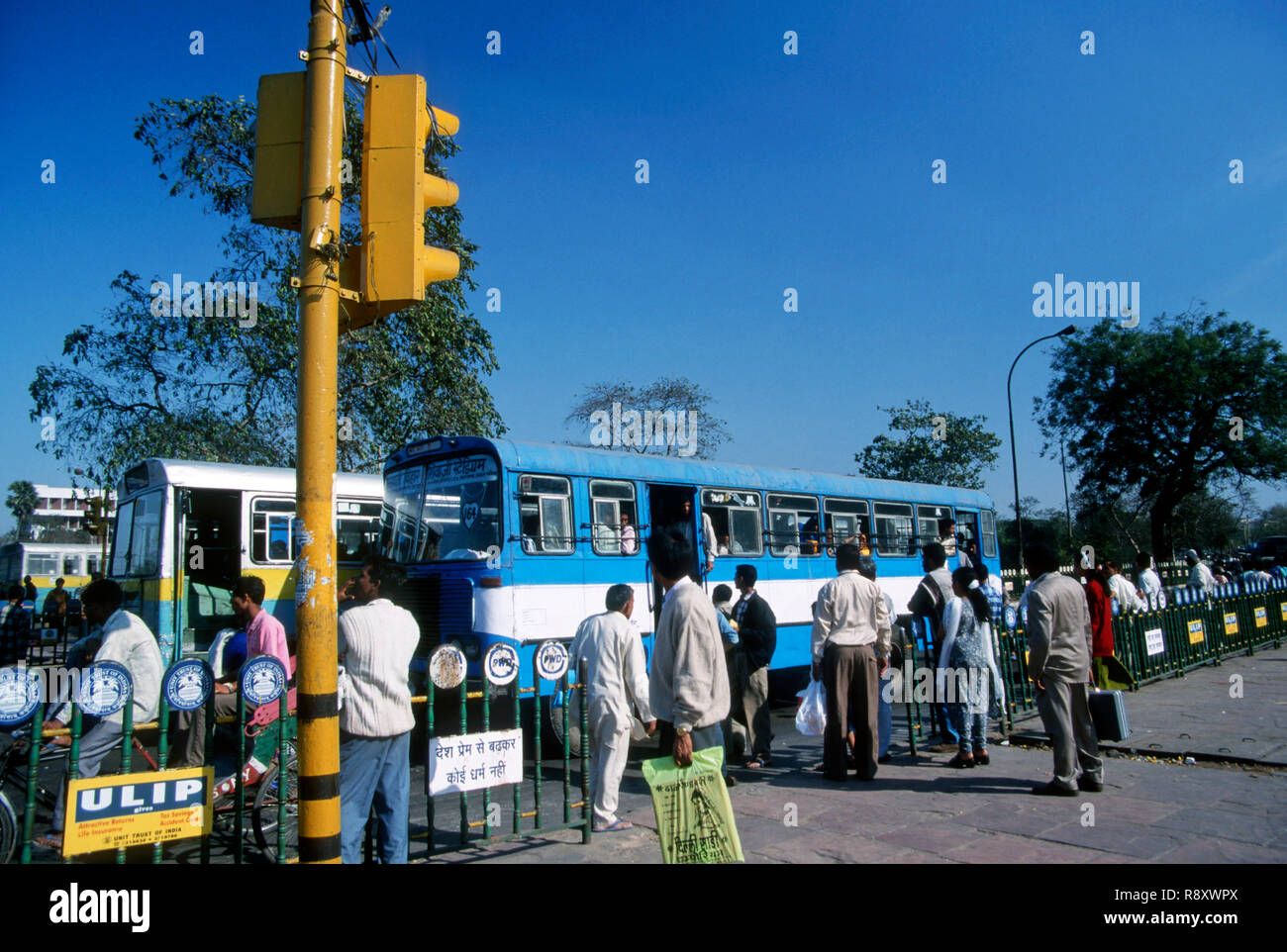 Straße, Delhi, Indien Stockfoto