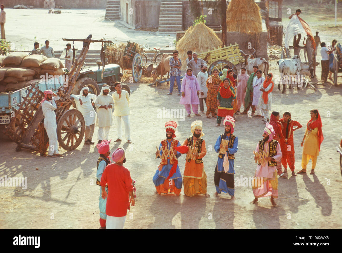 Volkstanz, Bhangra, Rajasthan, Indien Stockfoto