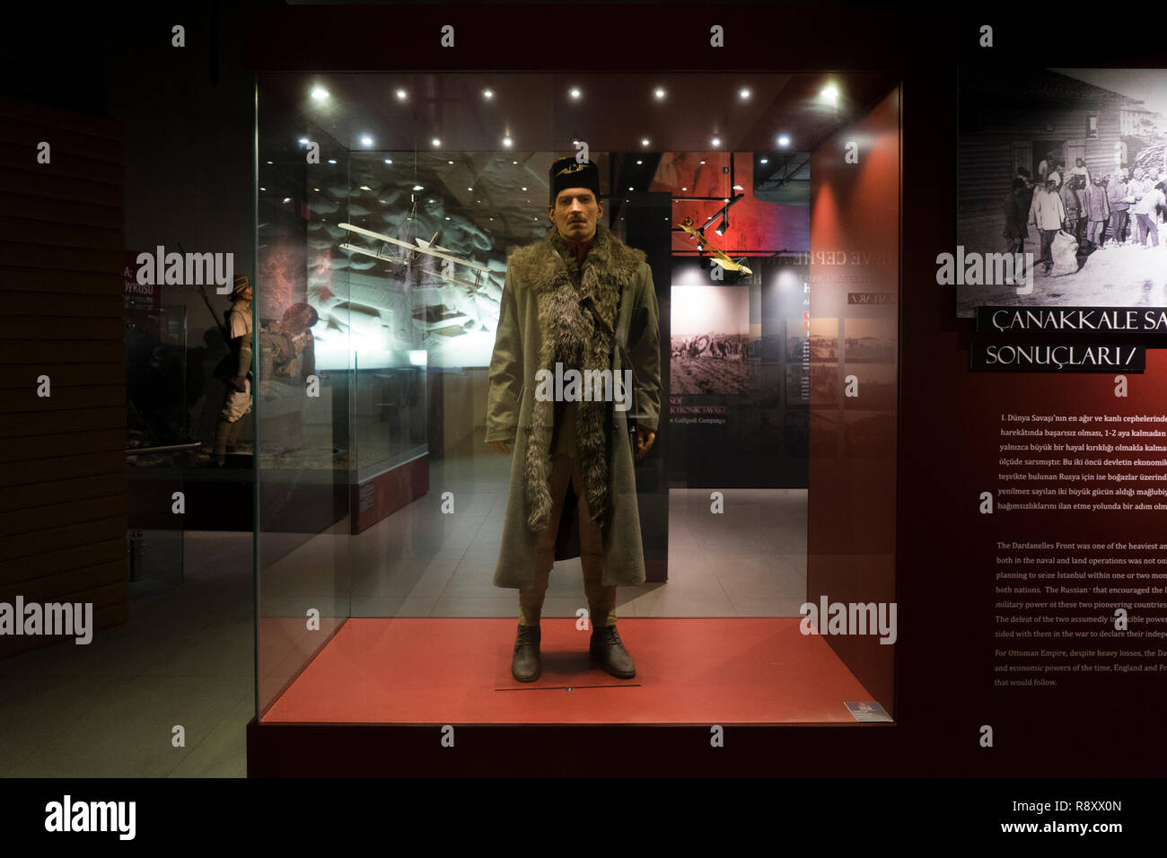 Eines türkischen Commander wachs Skulptur in Canakkale legende Promotion Center. Gallipoli, Türkei Stockfoto