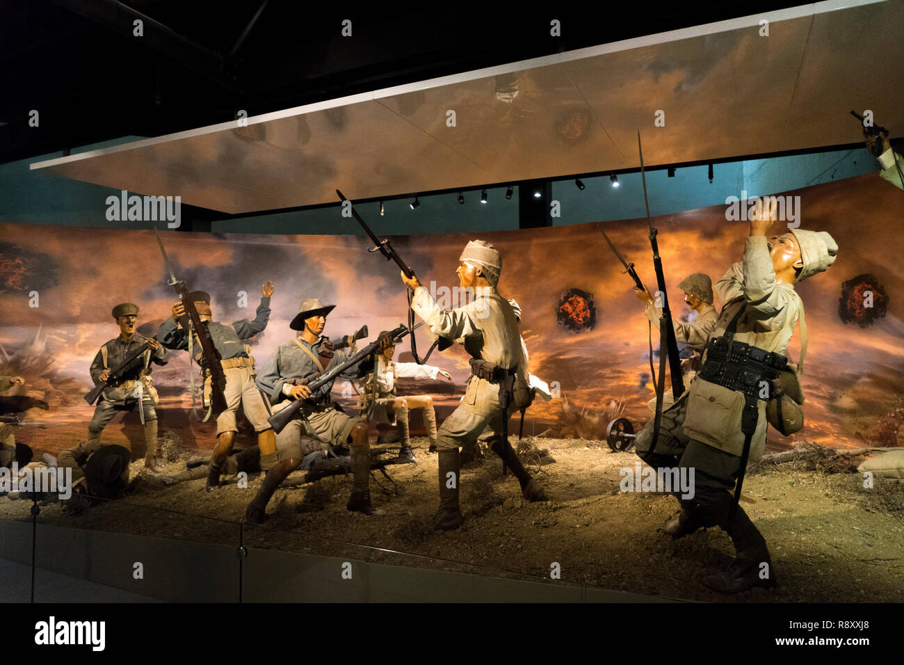 Ein Krieg Szene aus der Schlacht von Gallipoli, Canakkale legende Promotion Center. Gallipoli, Türkei Stockfoto