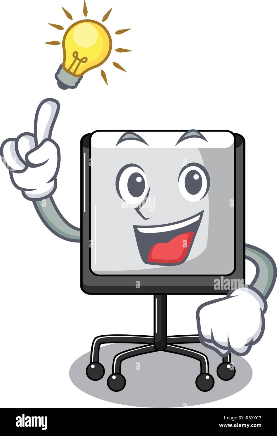 Haben Sie eine Idee Präsentation board isoliert auf ein Maskottchen Stock Vektor