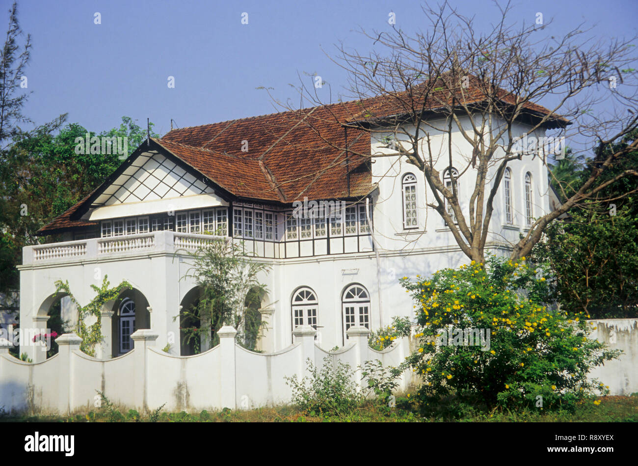 Bunglow, Fort Cochin, Kerala, Indien kein Eigentum Freigabe Stockfoto