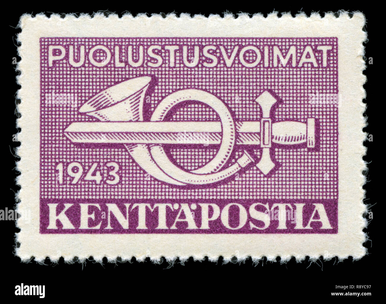 Briefmarke aus Finnland in der Serie in ausgestellt Stockfoto