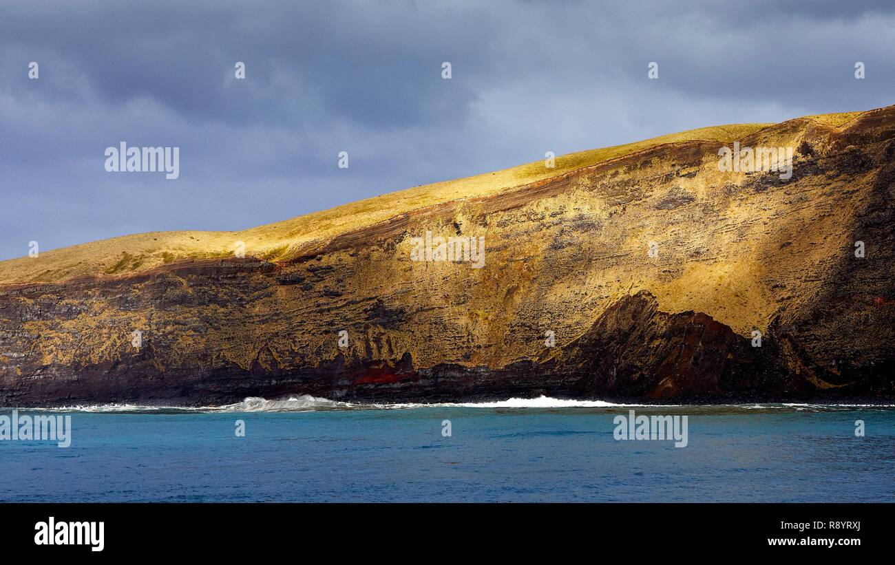 Frankreich, Indischer Ozean, Französische Süd- und Antarktisgebiete, Saint-Paul Insel, die Klippe Stockfoto