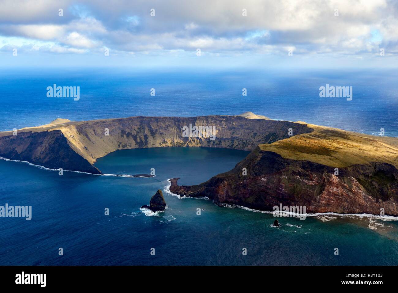Frankreich, Indischer Ozean, Französische Süd- und Antarktisgebiete, Saint-Paul Insel, (Luftbild) Stockfoto